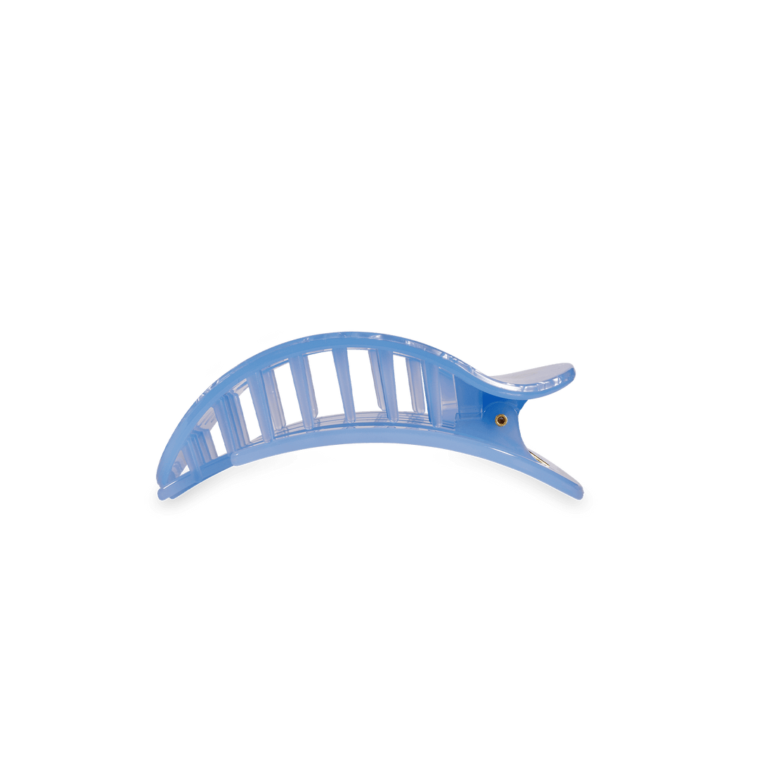 TELETIES SMALL FLAT ROUND HAIR CLIP - BLUE LAGOON