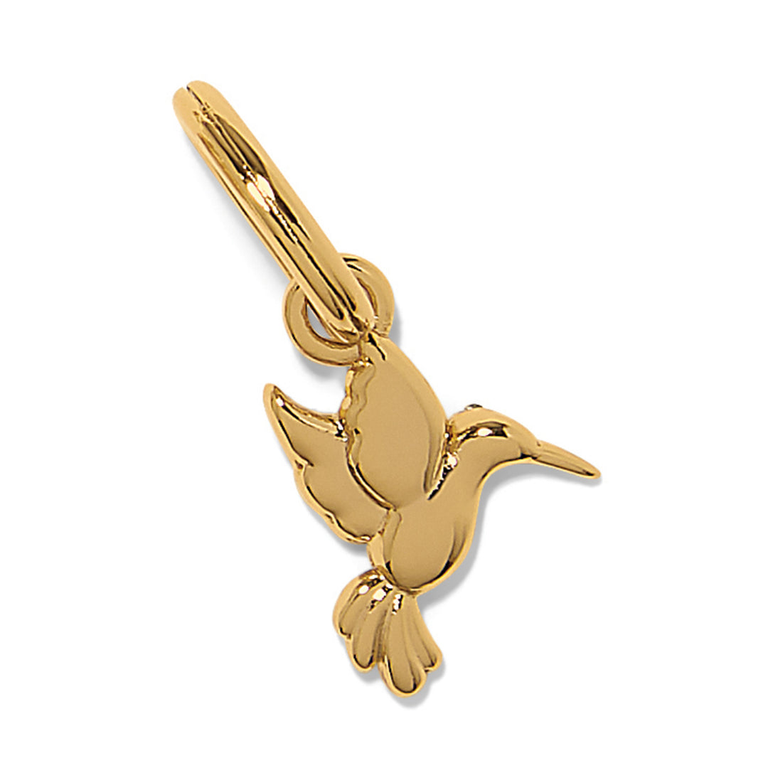 Enchanting Gem Hummingbird Charm - Gold-Multi