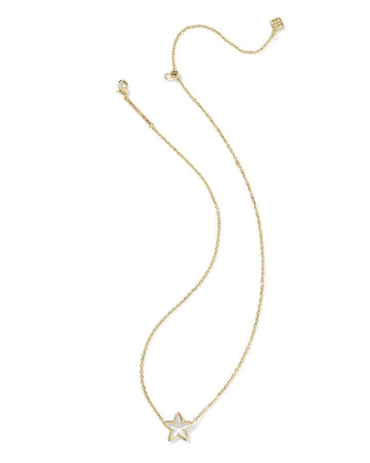 KENDRA SCOTT CASSIDY SHORT PENDANT NECKLACE - GOLD IVORY MOP