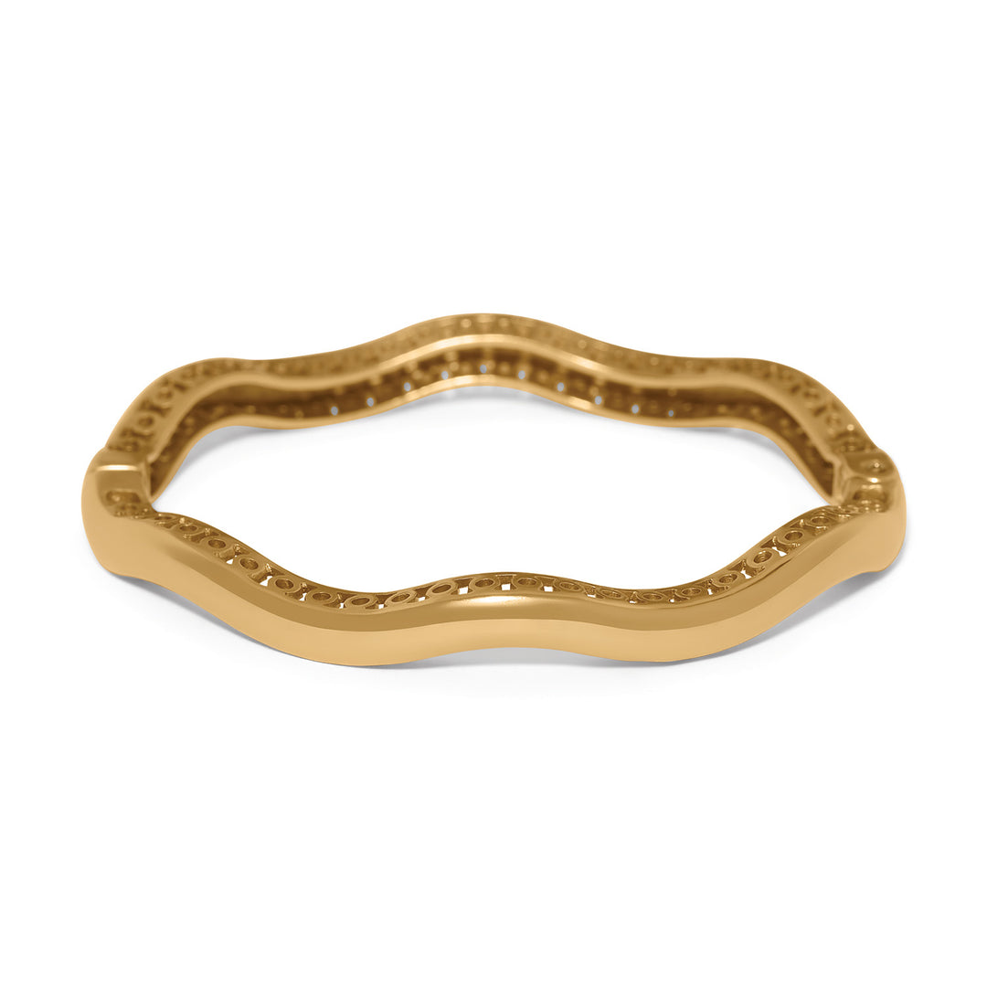 Inner Circle Slim Hinged Bangle - Gold