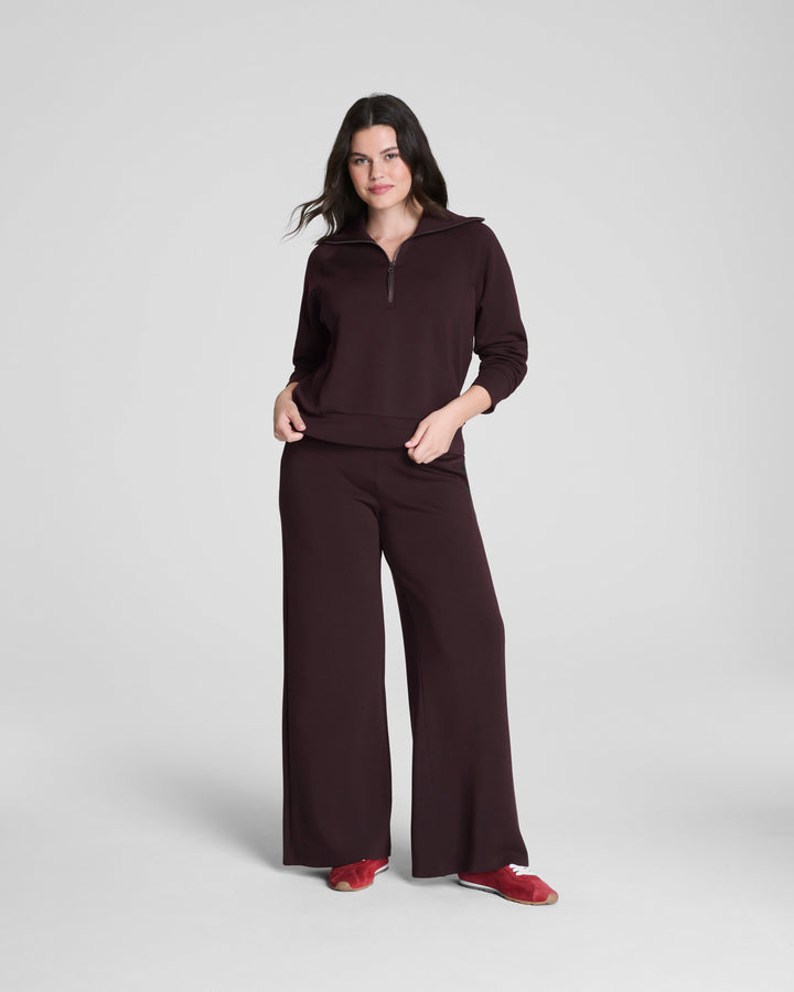 SPANX AIRESSENTIALS WIDE LEG PANT - TRUFFLE BROWN