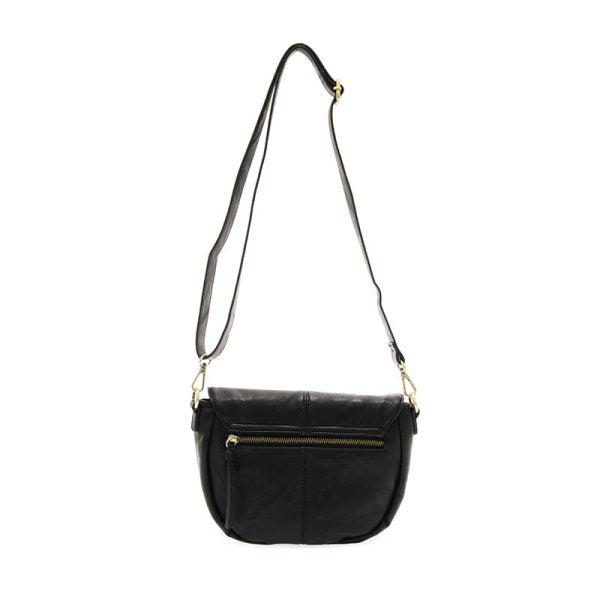 HELENE SMALL SADDLE CROSSBODY - BLACK
