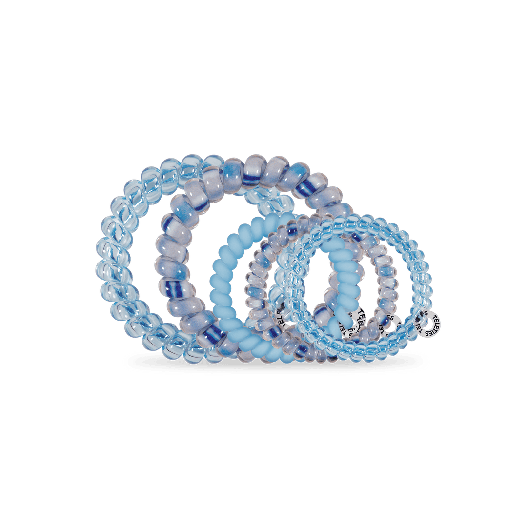 TELETIES MIX PACK HAIR TIES S/5 - BLUE LAGOON