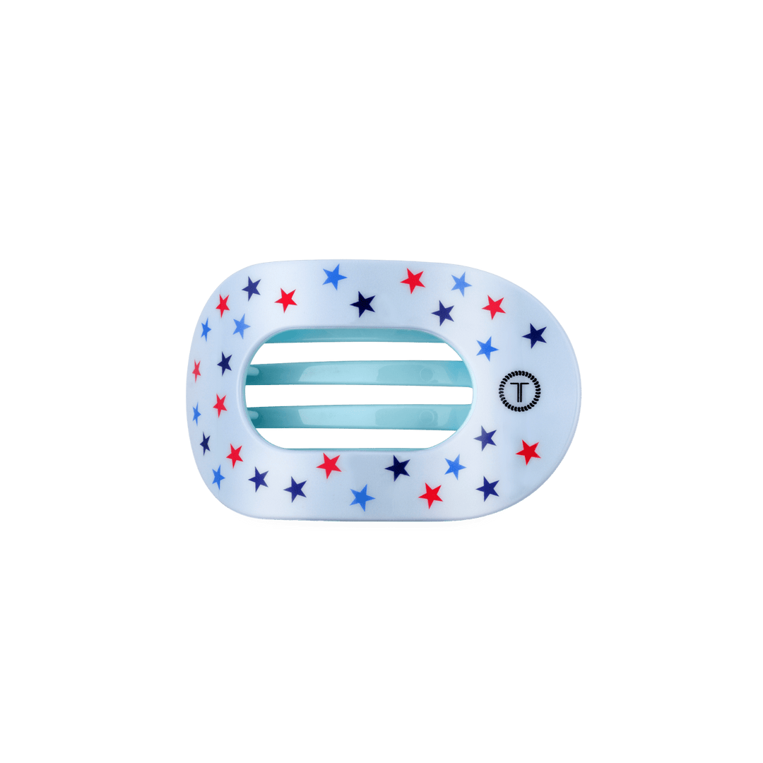 TELETIES SMALL FLAT ROUND HAIR CLIP - UNITED WE SPARKLE