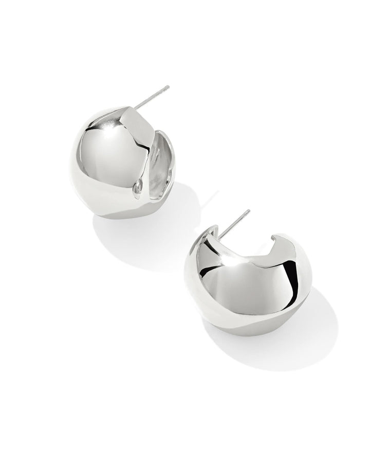 KENDRA SCOTT KAITLIN HOOP EARRINGS - SILVER