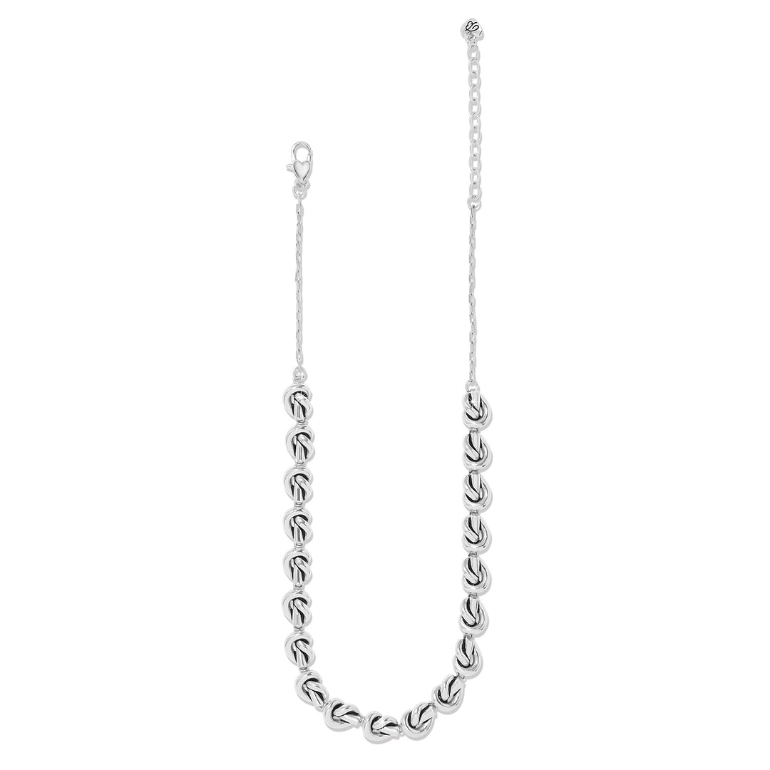 Interlok Single Knot Collar Necklace - Silver