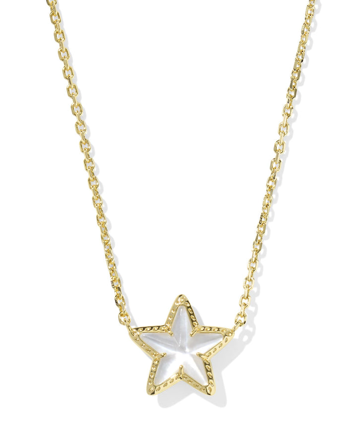 KENDRA SCOTT CASSIDY SHORT PENDANT NECKLACE - GOLD IVORY MOP