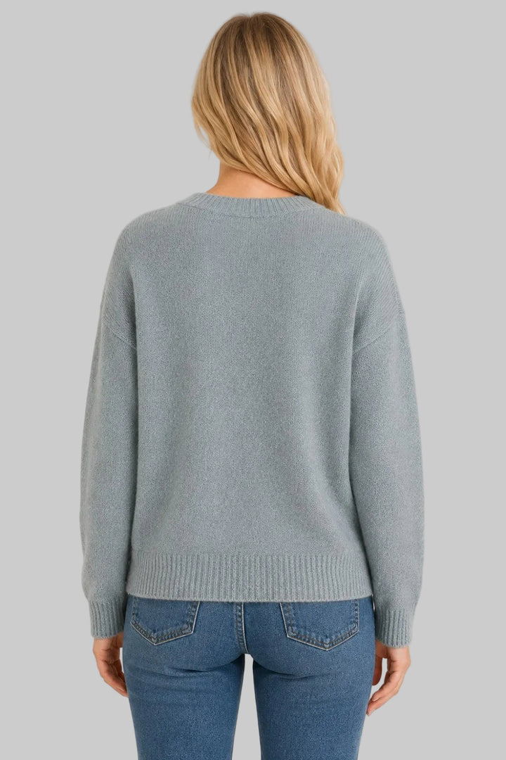 DUCK FAMILY CREW NECK SWEATER - BLUE
