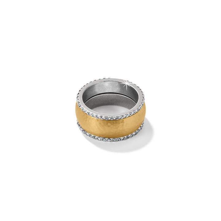 MERIDIAN GEO BAND RING - GOLD - SIZE 6