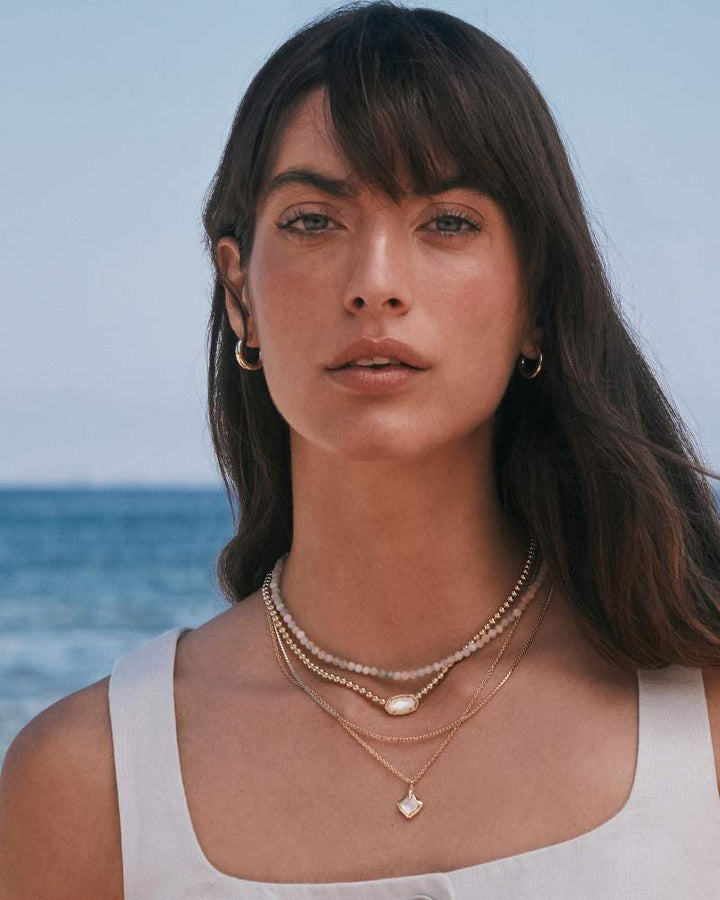 KENDRA SCOTT SYLVIA STRAND NECKLACE - GOLD MORGANITE OMBRE