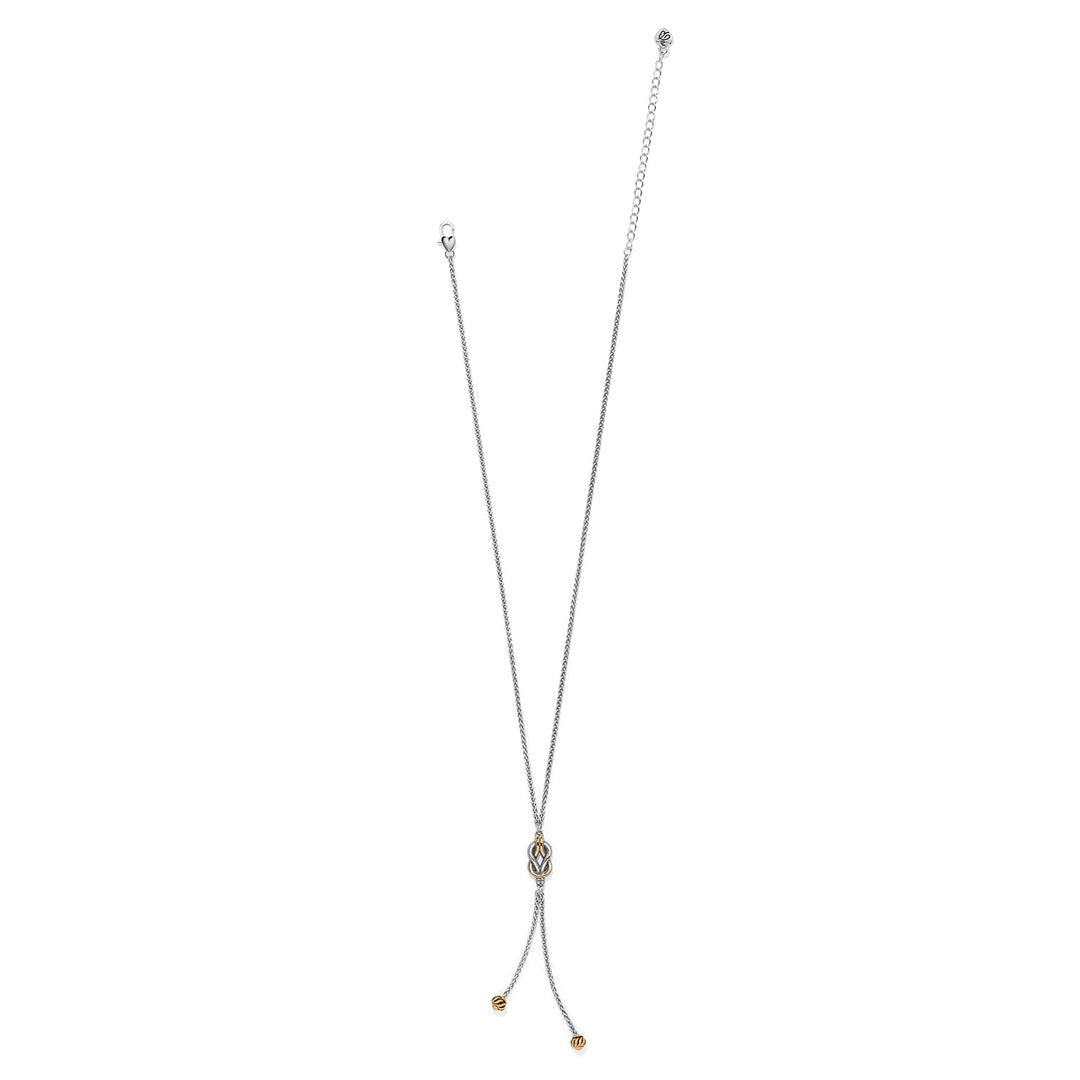 Interlok Harmony Lariat Necklace - Silver-Gold