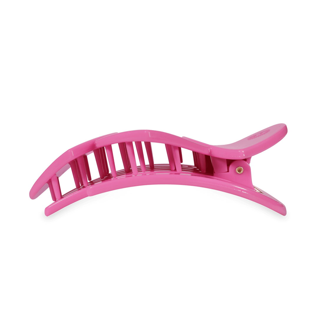 TELETIES LARGE FLAT HAIR CLIP - PINK HEART TO HEART
