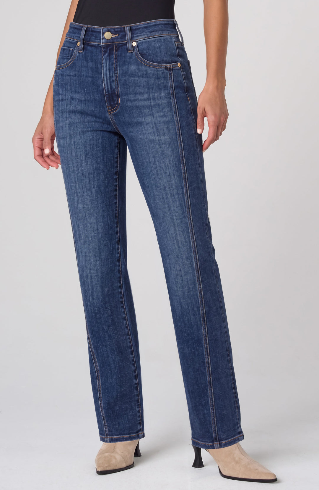 KENNEDY STRAIGHT LEG WITH VERTICAL SEAMING 30 IN INSEAM - LAFAYETTE DARK