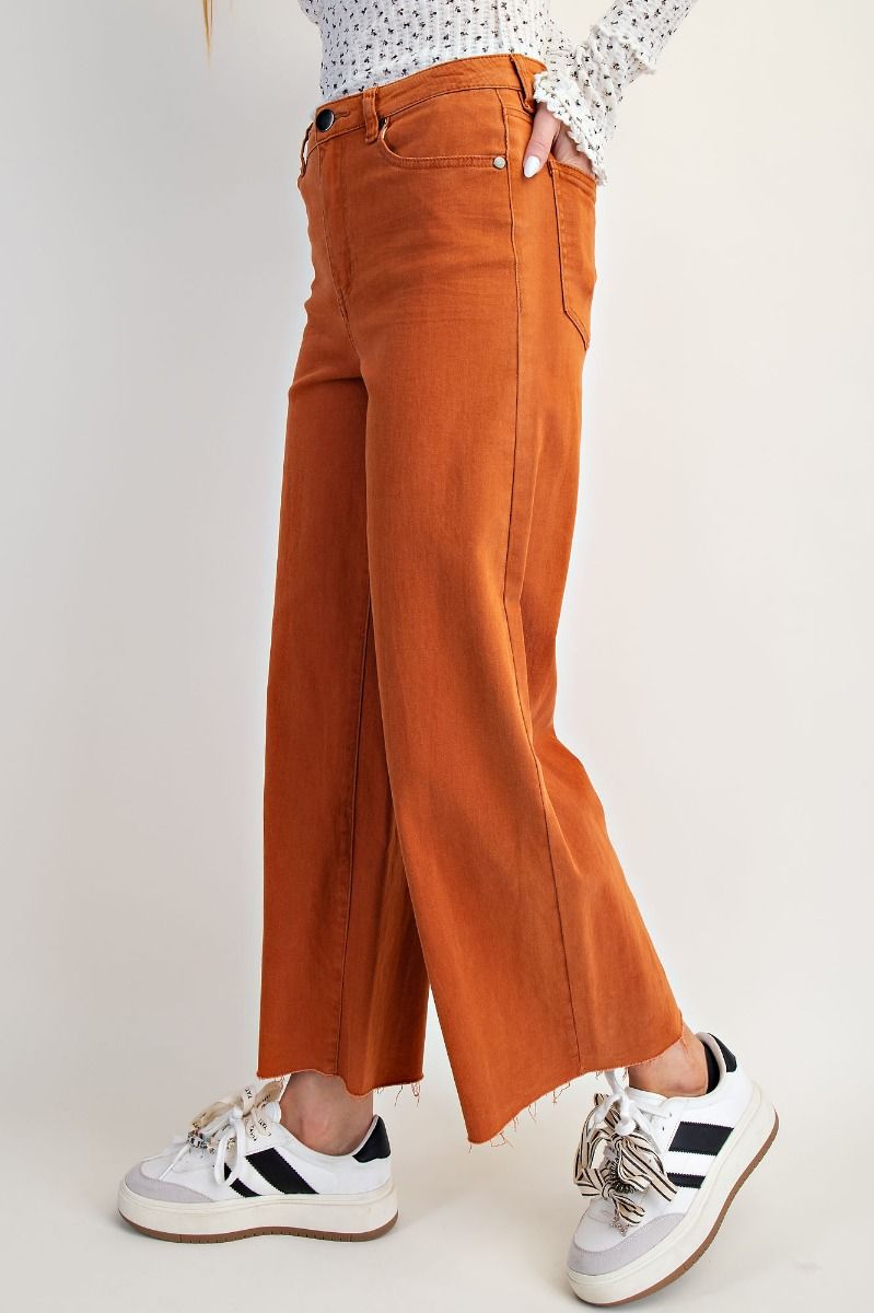 SOFT STRETCH HW TWILL PANTS - BRICK