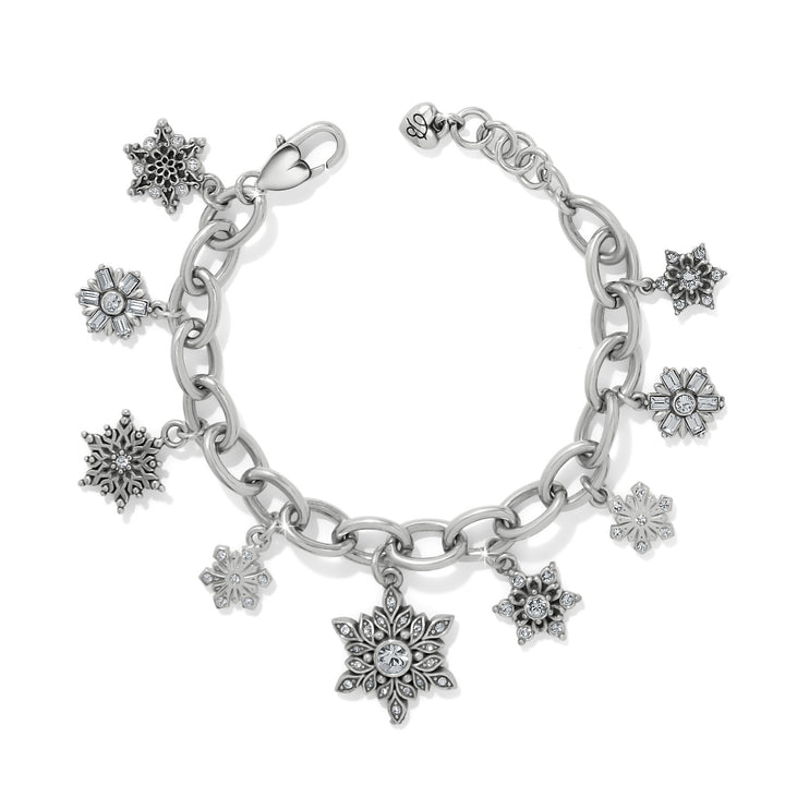 Crystal Flurry Charm Bracelet - Silver