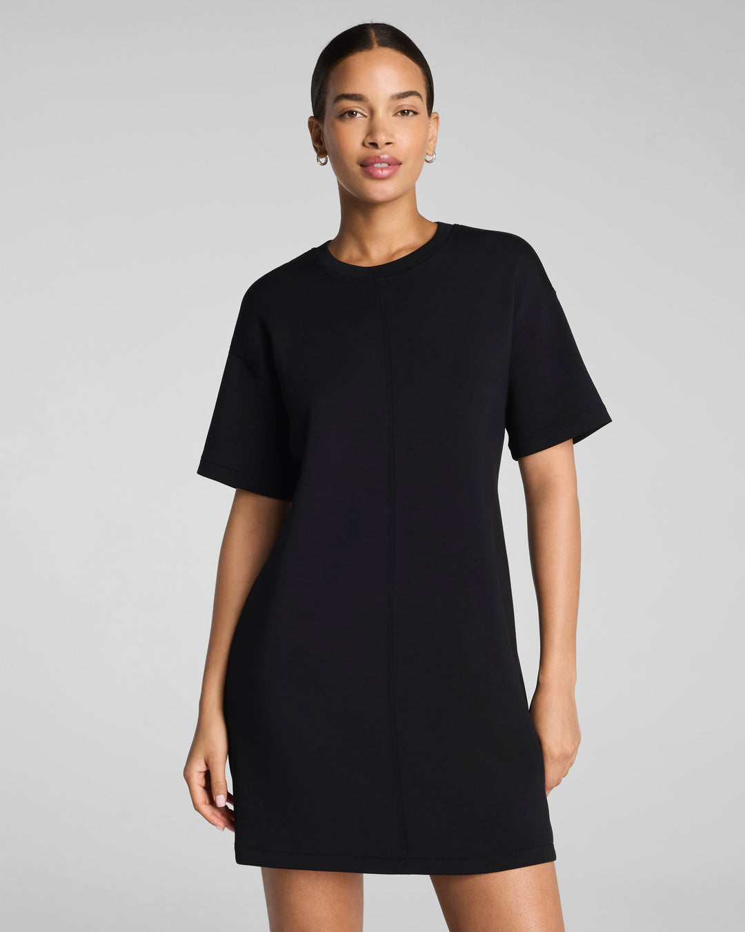 SPANX AIRESSENTIALS MINI T-SHIRT DRESS - VERY BLACK
