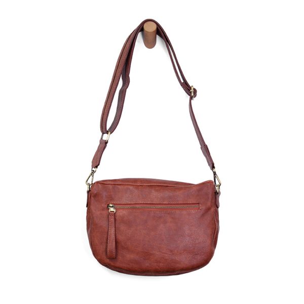 LAURA CONTRAST STRAP SLING/BELT BAG - CINNAMON