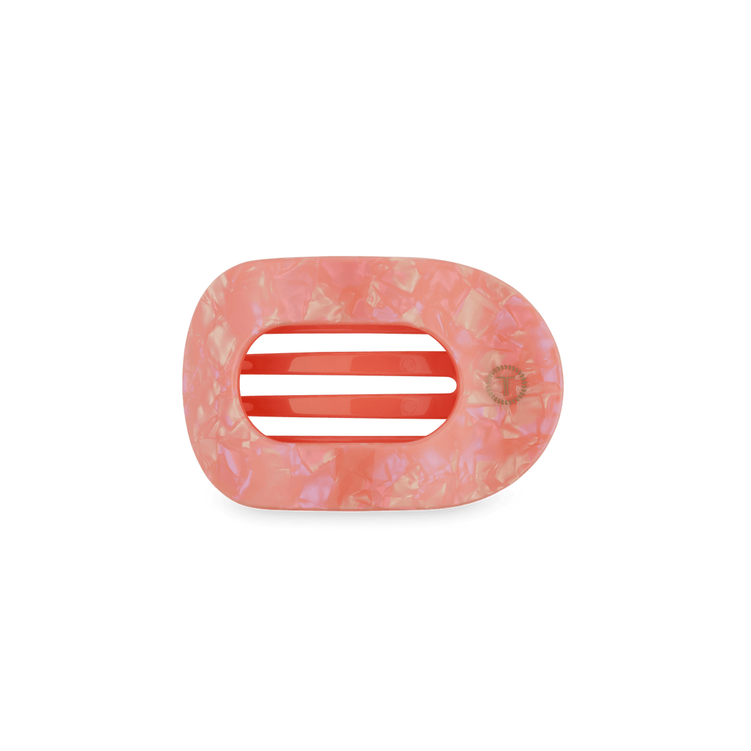 TELETIES SMALL FLAT ROUND HAIR CLIP - DREAMSICLE