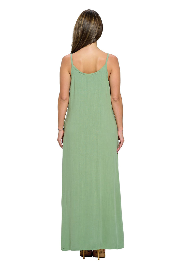 BOHO MAXI PATCHWORK DRESS - GREEN