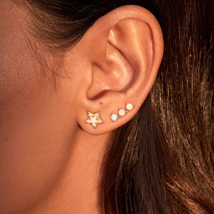 OPAL CLIMBER STUDS - GOLD