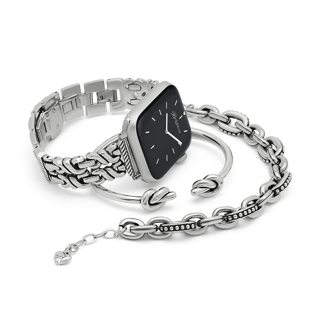 Interlok Twist Watch Band - Silver