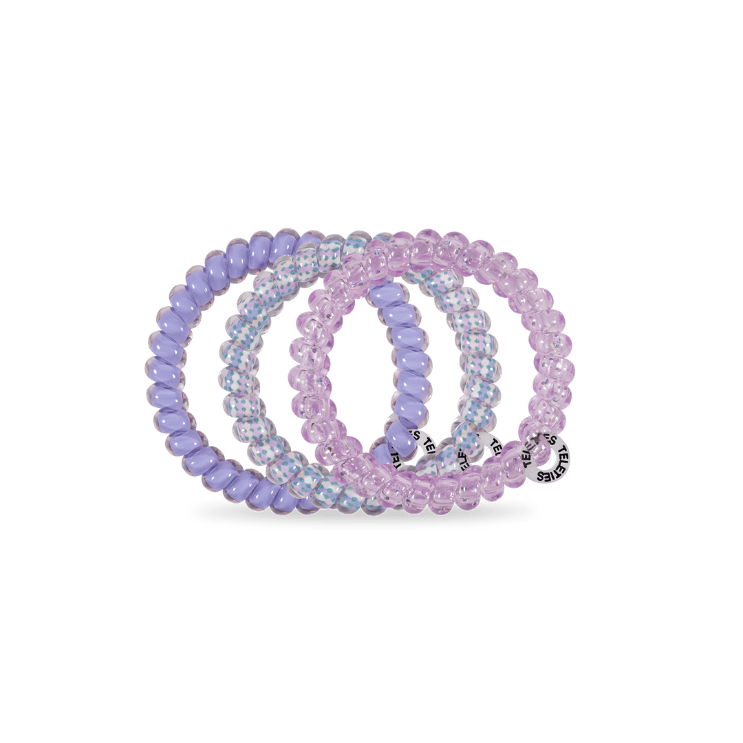 TELETIES SMALL HAIR TIES S/3 - LAVENDER MIST