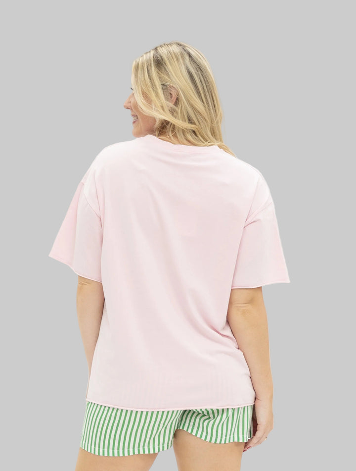 SHORT SLEEVE ESPRESSO MARTINI TEE - PINK