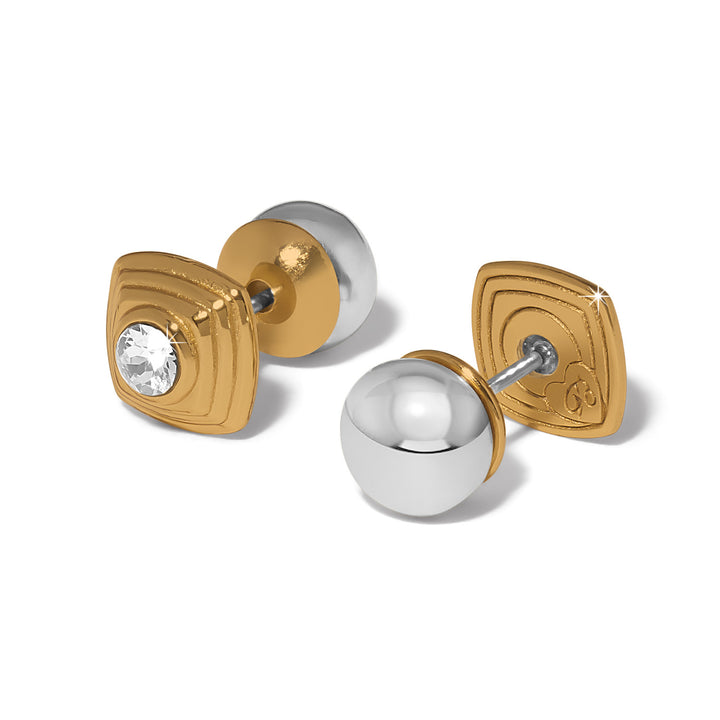 Meridian Etage II Square Post Earrings - Gold