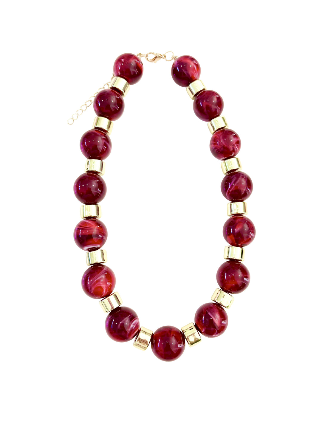 JESSICA BEADED NECKLACE - RED