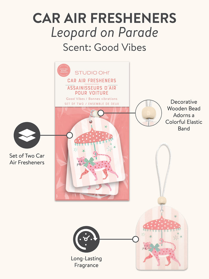 CAR AIR FRESHENER - LEOPARD ON PARADE