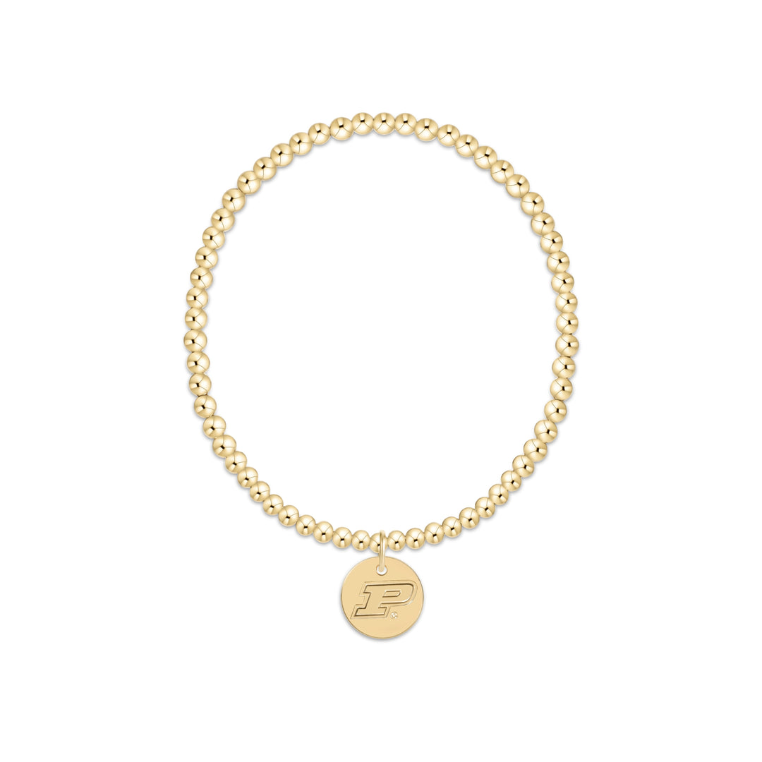 ECOLLEGIATE CLASSIC GOLD 3MM BRACELET - PURDUE