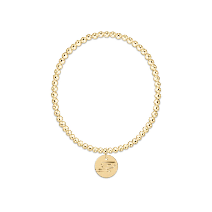 ECOLLEGIATE CLASSIC GOLD 3MM BRACELET - PURDUE