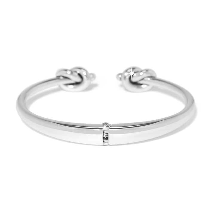 Interlok Single Knot Open Hinge Bangle - Silver