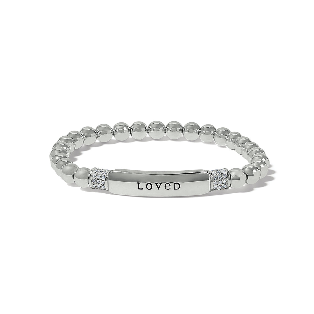 MERIDIAN PETITE LOVE STRETCH BRACELET - SILVER