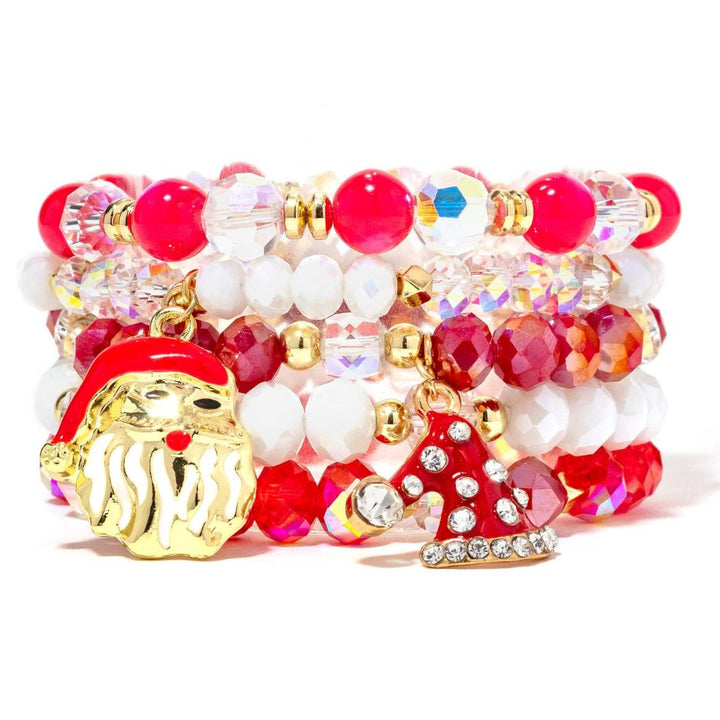 ERIMISH STRETCH BRACELETS S/5 - SANTA CLAUS