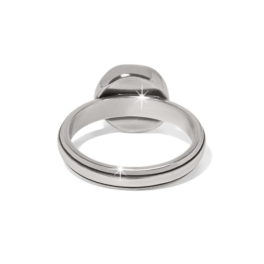 Cascade Round Ring - Silver-Gold - Size 7