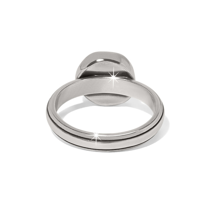 Cascade Round Ring - Silver-Gold - Size 7