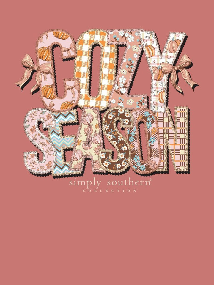 SIMPLY SOUTHERN SS COZY SEASON TEE - MAPLE