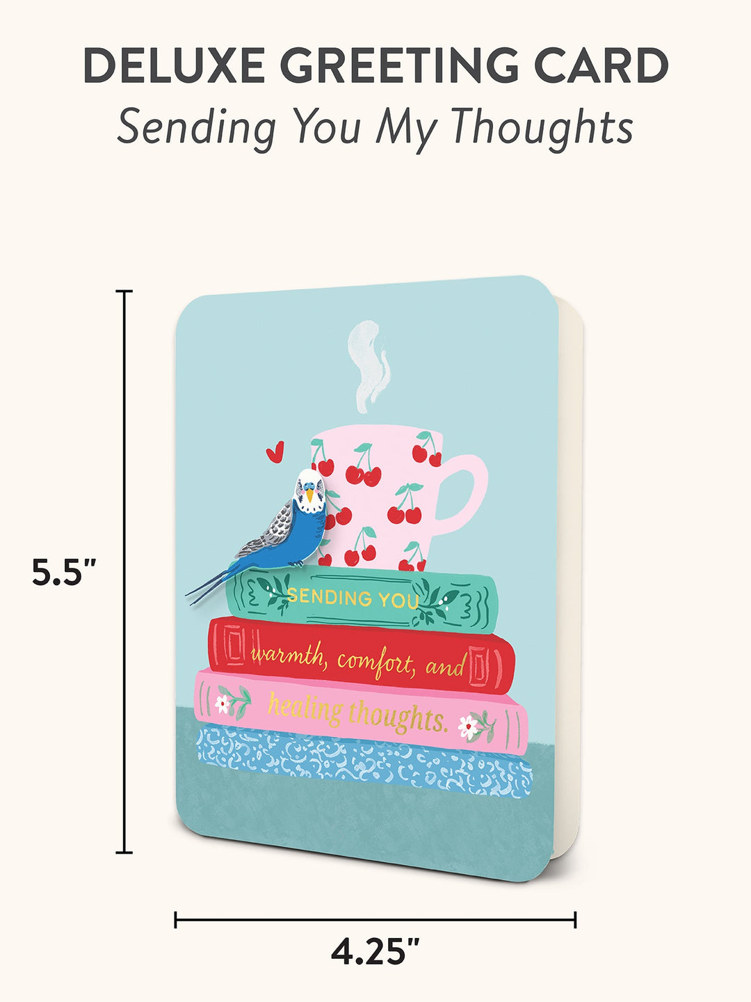 DELUXE GREETING CARD - SENDING YOU MY THOUGHTS