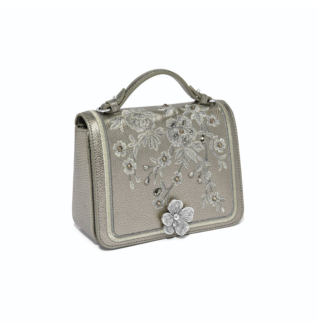 Everbloom Shimmer Essie Flap Bag - Titanium