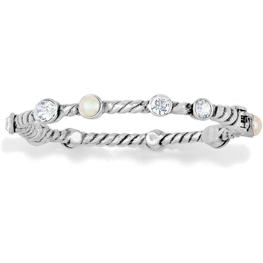 SIL STN PRL MONTE CARLO BANGLE - SILVER/PEARL