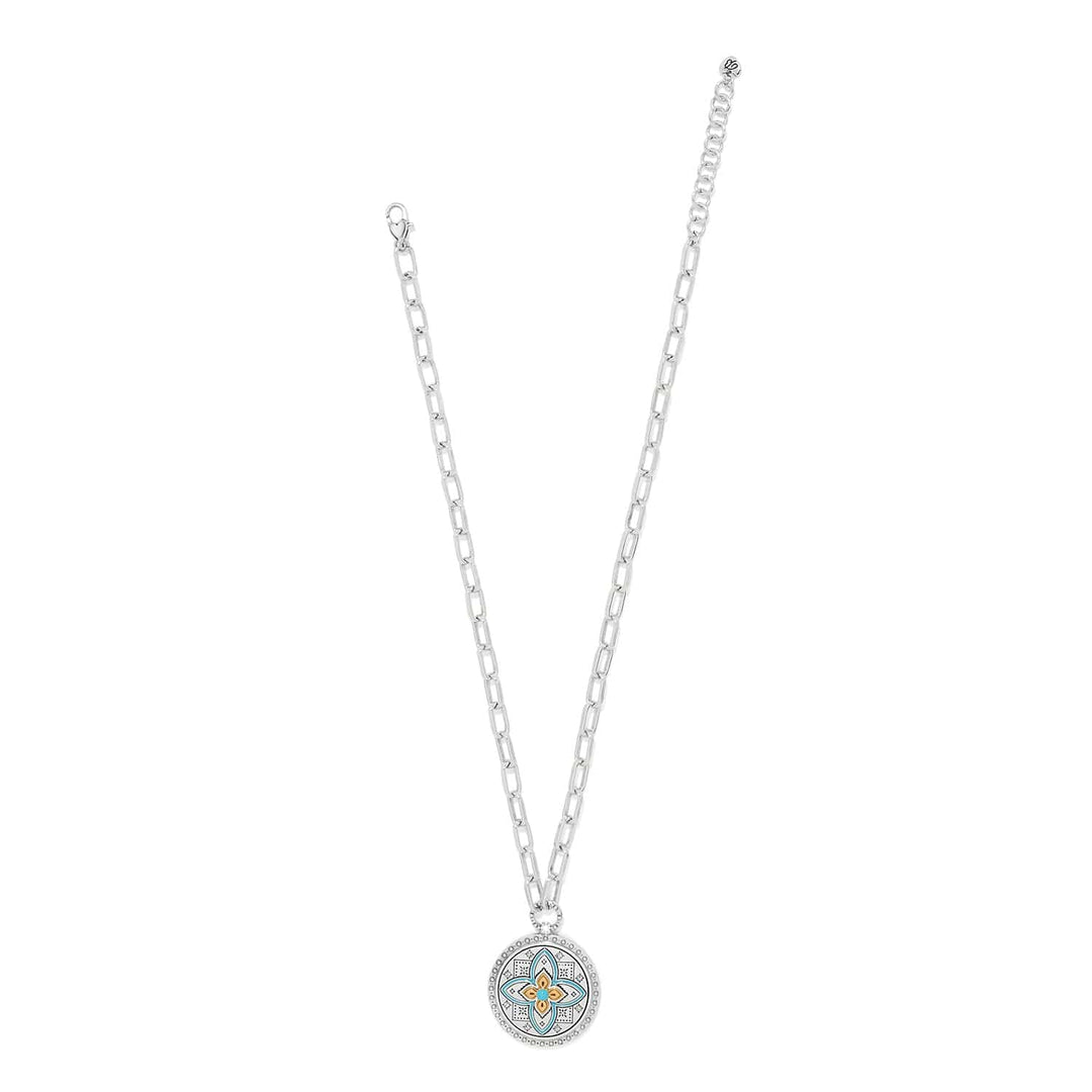 Mosaic Cerrillos Necklace - Silver-Blue