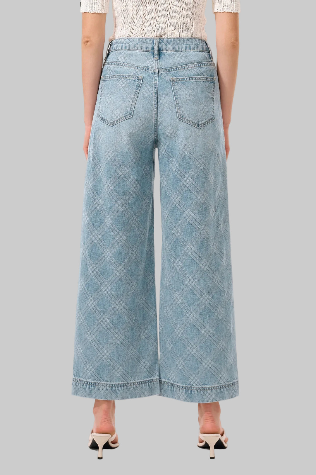 BAYEAS HR NEW YORK WIDE LEG JEANS - LIGHTSTREAM - 28" INSEAM