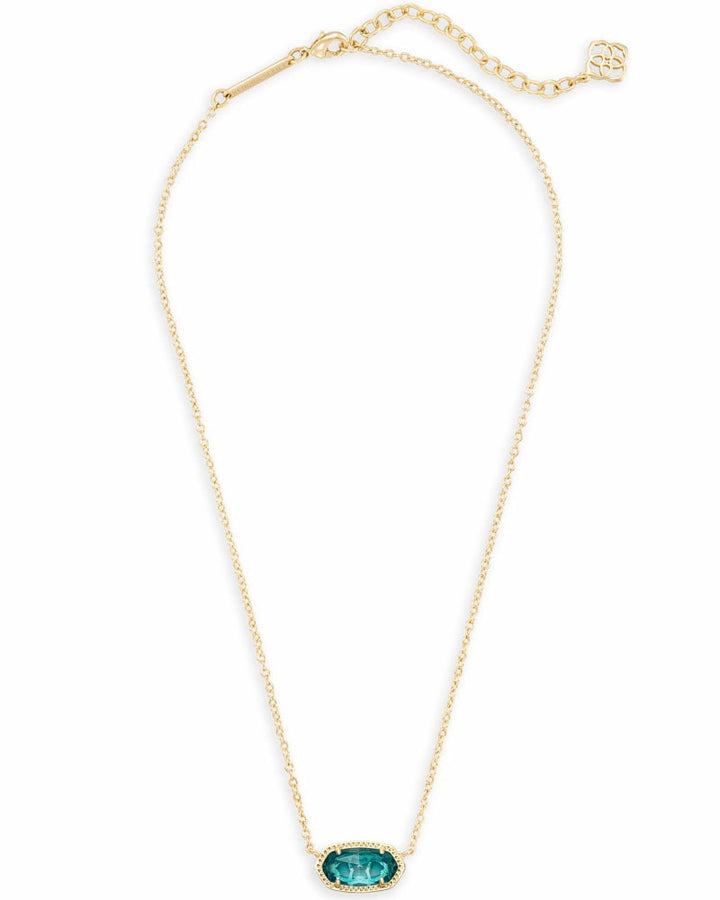 ELISA SHORT PENDANT NECKLACE - GOLD LONDON BLUE