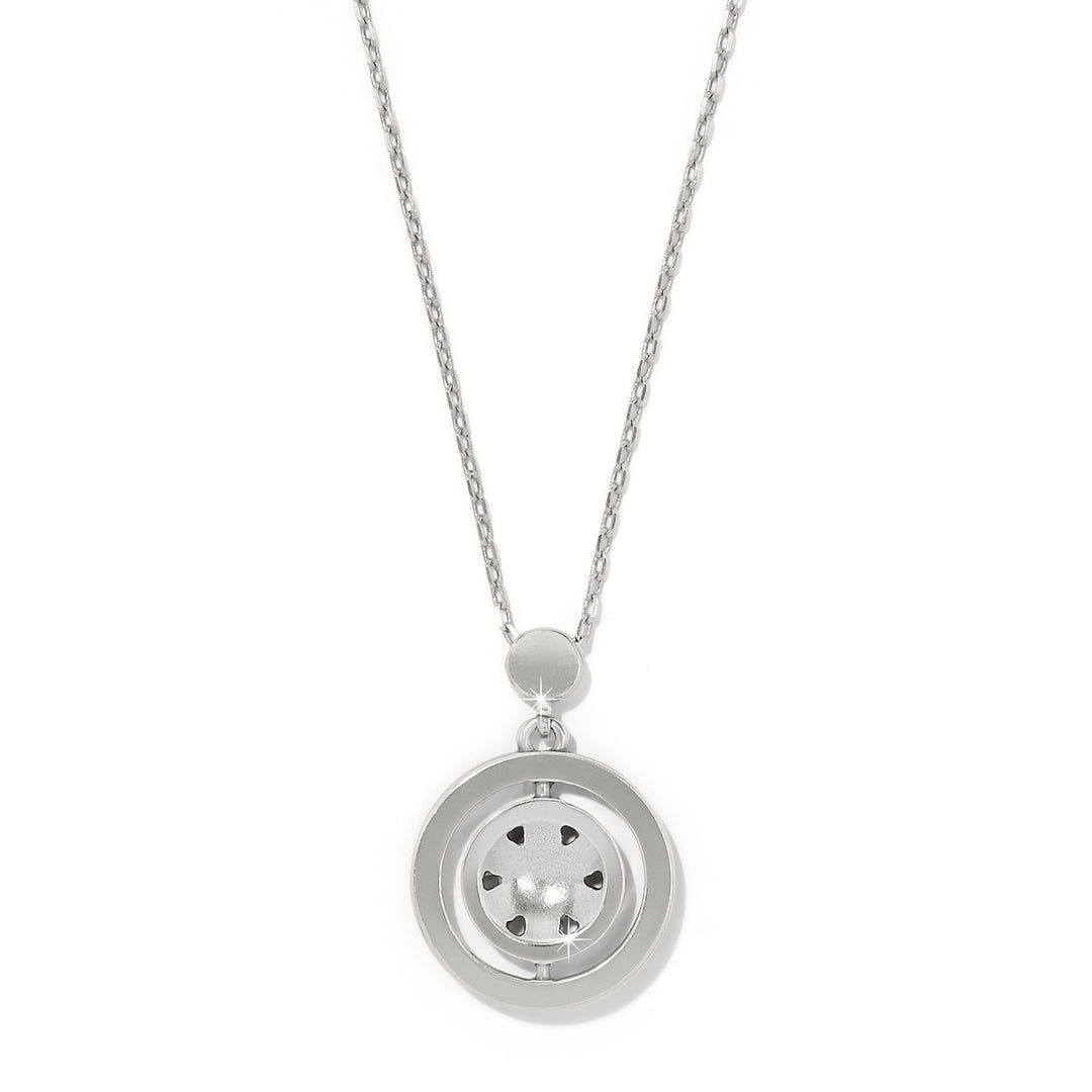 Flora Petite Necklace - Silver-Blue
