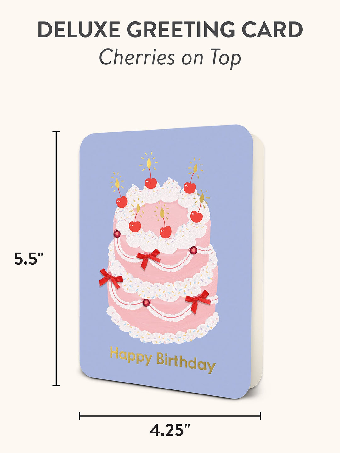 DELUXE GREETING CARD - CHERRIES ON TOP