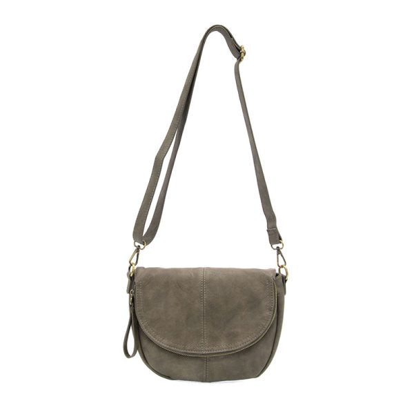 HELENE SMALL SADDLE CROSSBODY - DARK TAUPE