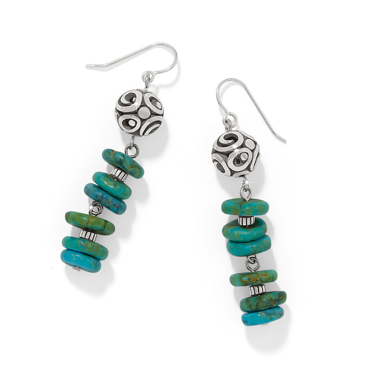Contempo Sonoma Verde Blue French Wire Earrings - Silver-Turquoise