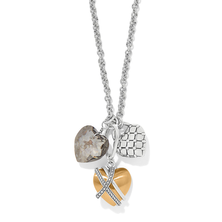 One Heart Toggle Necklace - Silver-Gold
