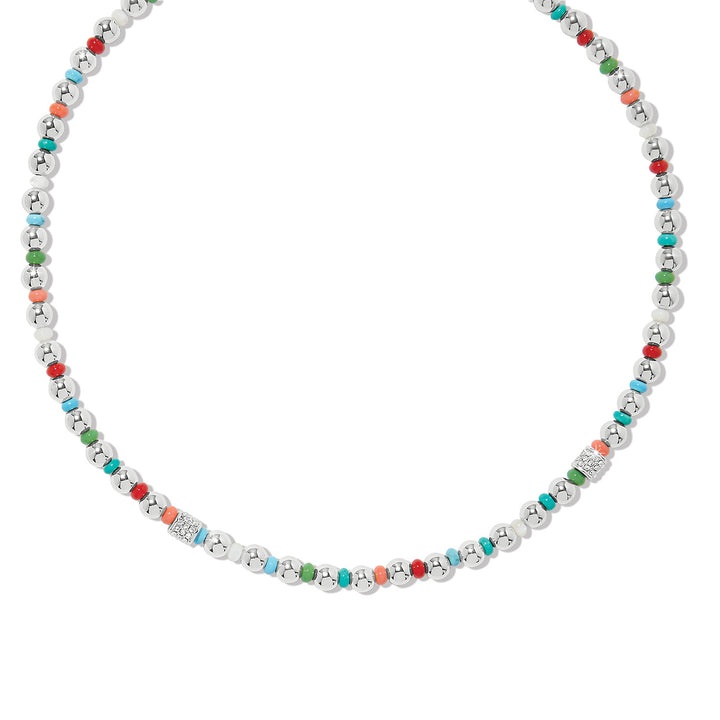 Meridian Petite Multi Necklace - Silver-Multi